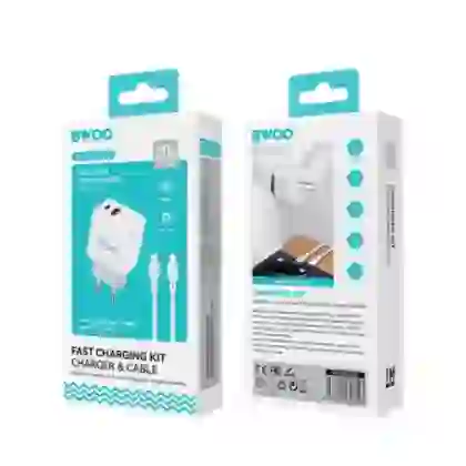 Sạc BWOO 2 cổng USB-A kèm cáp Type-C US CDA64VC 4